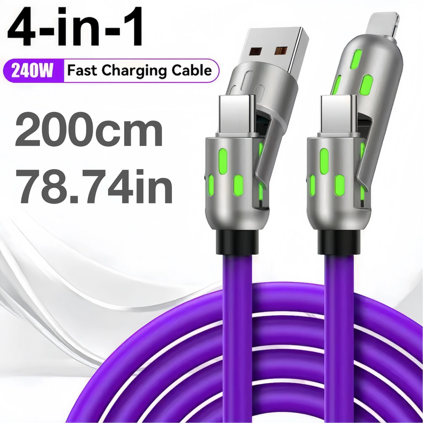 📲⚡ 4-in-1 Super Fast USB Cable