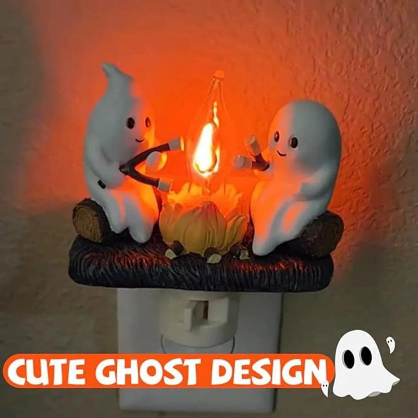 Halloween Ghost Gamping Fire Night Light