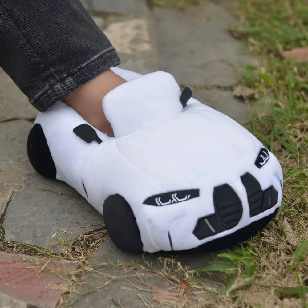 Racing Car plush slippers