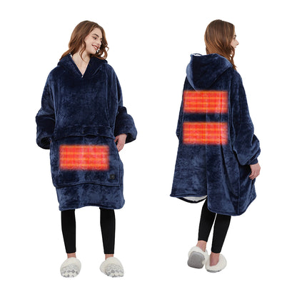 Kangaroo Heated Fleece Poncho