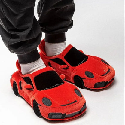 Racing Car plush slippers