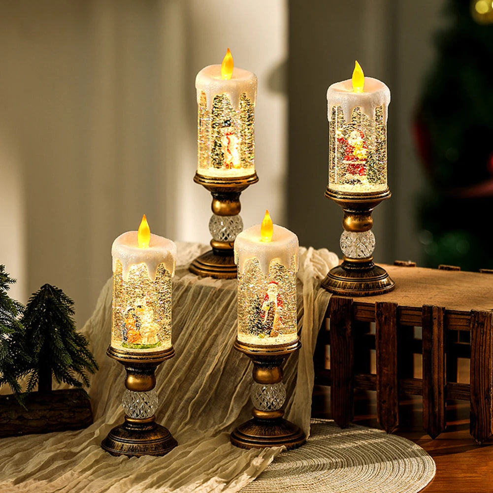 Aanbieding🎅Kerstkaars Nacht Light🕯️