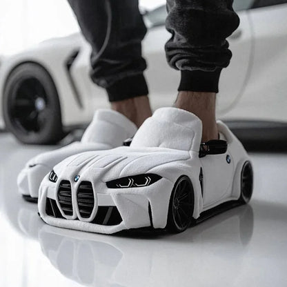 Racing Car plush slippers