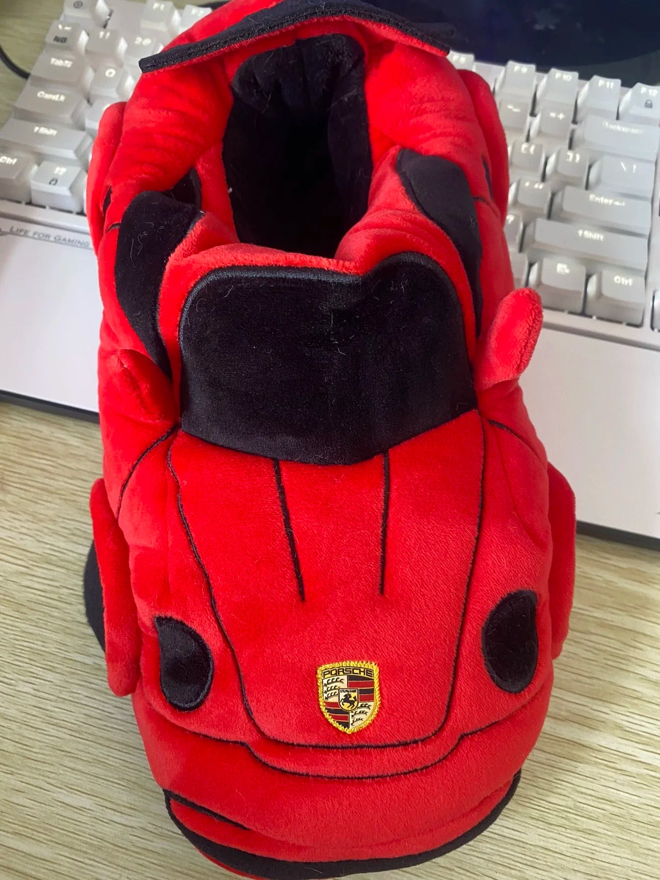 Racing Car plush slippers