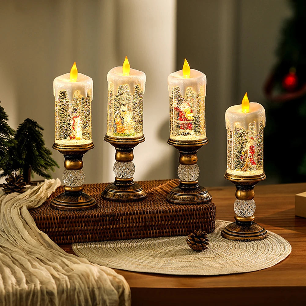 Aanbieding🎅Kerstkaars Nacht Light🕯️